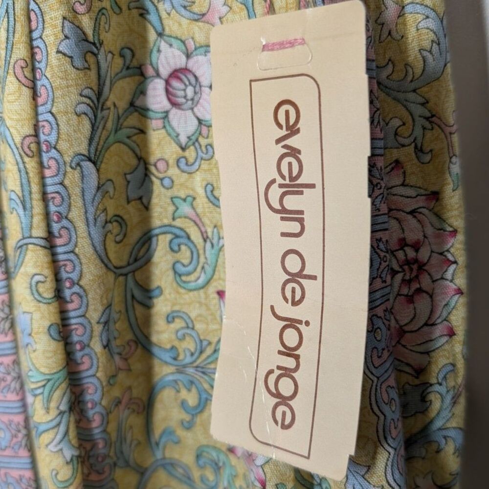 Vintage NWT Evelyn de Jonge Cotton Floral Midi Skirt 8 Cottagecore Prairie Boho - Picture 5 of 6